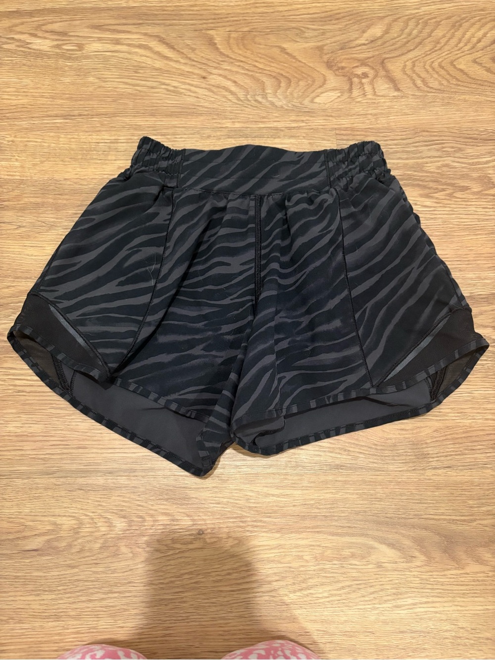 lululemon athletica Black Zebra-Print Athletic Shorts